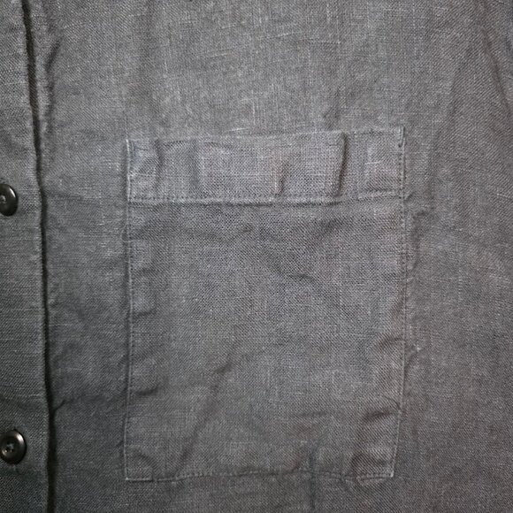 Mate the Label Organic Linen Oversized Button Down Black M - Picture 4 of 11